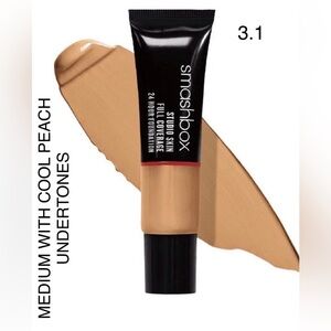 New Smashbox Studio Skin Full Foundation 3.1  Medium w/ Cool Peach Undertone